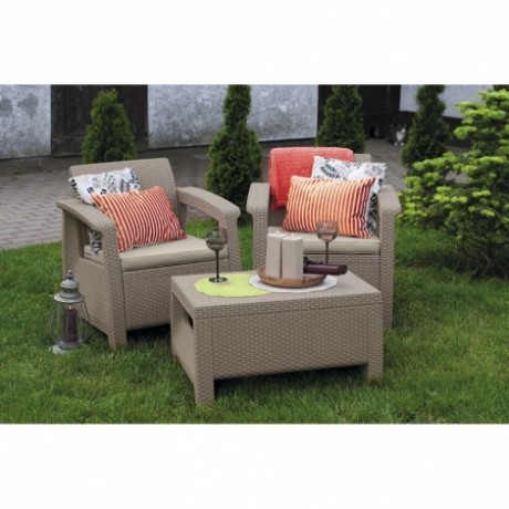 Комплект садовой мебели Corfu Weekend, коричневый