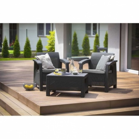 Комплект садовой мебели Corfu Weekend, коричневый