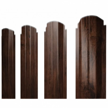 П-образный А фигурный штакетник 0.45 Print Elite Cherry Wood