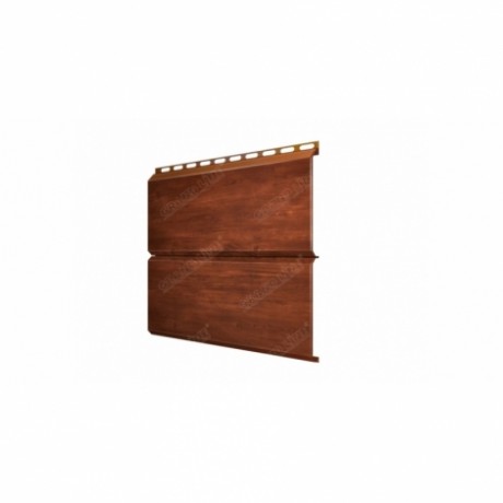 Металлический сайдинг Экобрус, GL 0,45 Print Twincolor, цвет: Cherry Wood