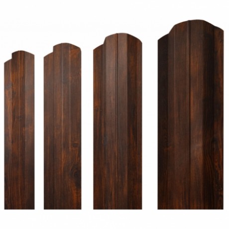 М-образный А фигурный штакетник 0.45 Print Elite Chestnut Wood