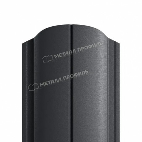 Штакетник круглый МП, Ellipse-O, 0.45 мм Viking MP, RAL 7024