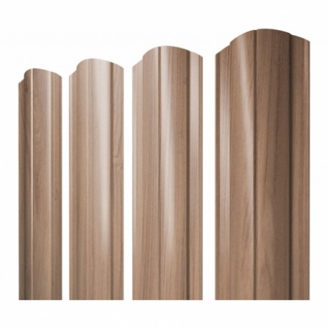 Круглый фигурный штакетник 0.45  Print Elite Honey Wood