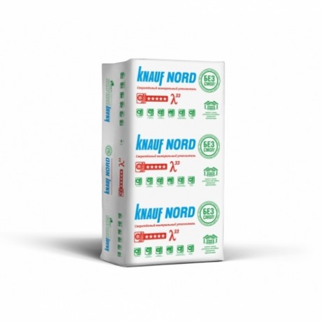 ТеплоКнауф Nord сверхтеплый минеральный утеплитель (4.5м²/уп, 0.45 м³/уп)