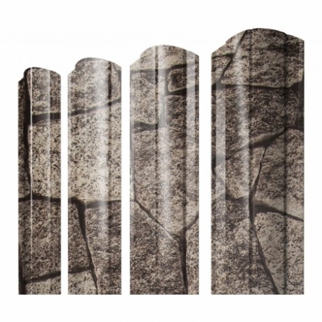 Круглый фигурный штакетник 0.45  Print Elite King Stone