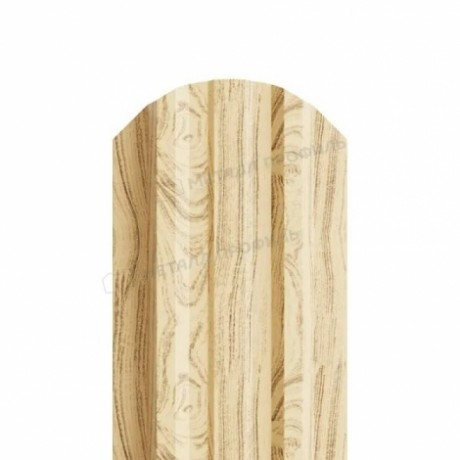 Штакетник круглый фигурный МП, Lane-O, 0.5 мм Ecosteel, Сосна