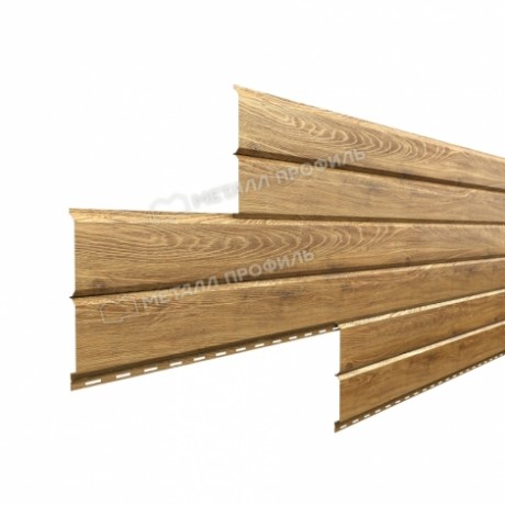 Софит Металлпрофиль, металлический полная перфорация, Ecosteel Т 0.5 мм, Золотой дуб