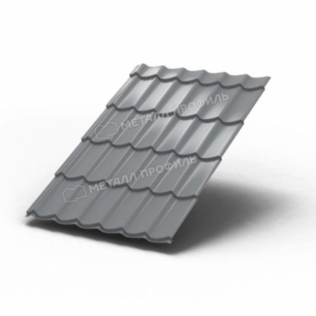 Металлочерепица МП Ламонтерра XL, 0,5 мм, NormanMP, RAL 7004
