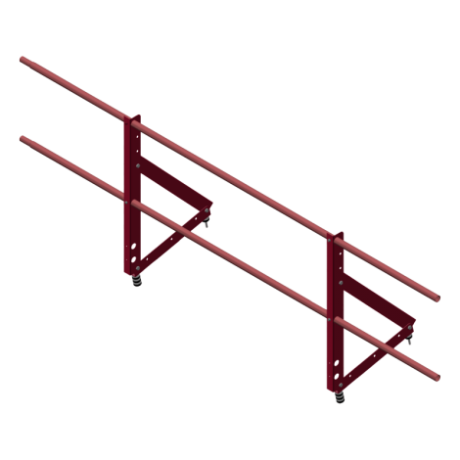Ограждение для фальцевой кровли, Optima, H=650 мм, L=2000 мм, RAL 3011