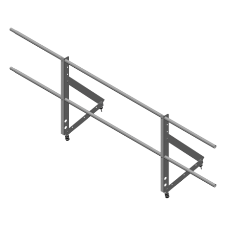 Ограждение для фальцевой кровли, Optima, H=650 мм, L=2000 мм, RAL 7004