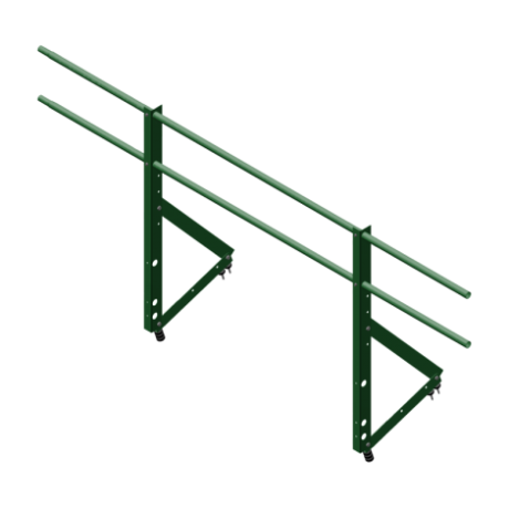 Ограждение кровли универсальное Optima, H=1200 мм, L=2000 мм, RAL 6005