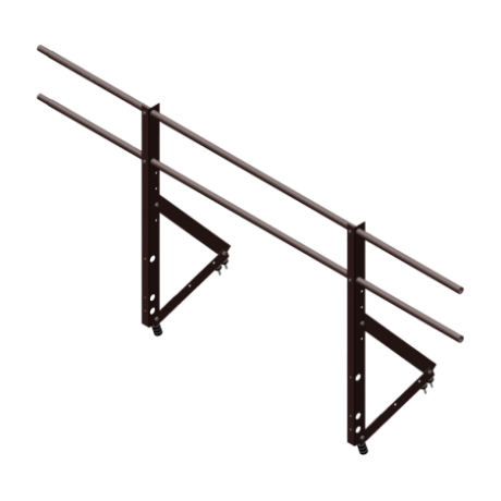 Ограждение кровли универсальное Optima, H=900 мм, L=2000 мм, RAL 8017