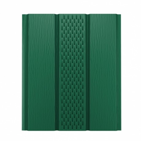 Софит Aquasystem, металлический центральная перфорация, из стали GreenCoat Pural BT 0.5 мм, RAL 6005