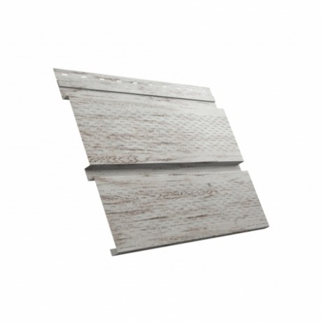 Софит Grand Line Квадро брус, металлический полная перфорация, Print Twincolor 0.45 мм, Snow Wood