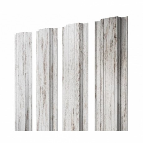 Прямоугольный штакетник 0.45 Print Elite Snow Wood