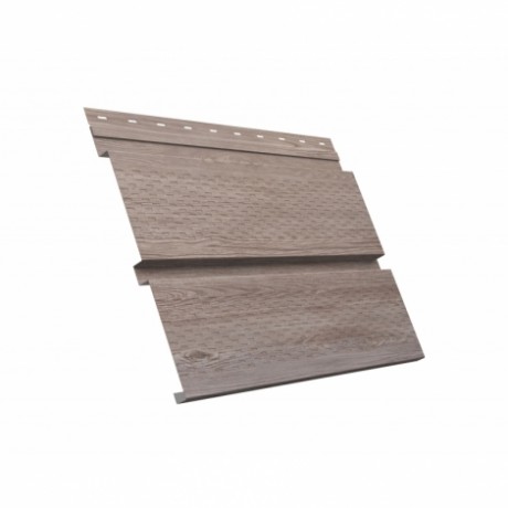 Софит Grand Line Квадро брус, металлический полная перфорация, Print Twincolor 0.45 мм, White Wood