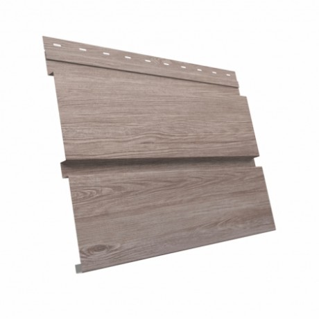 Металлический сайдинг Брус Квадро GL, Print Twincolor 0,45, цвет: White Wood