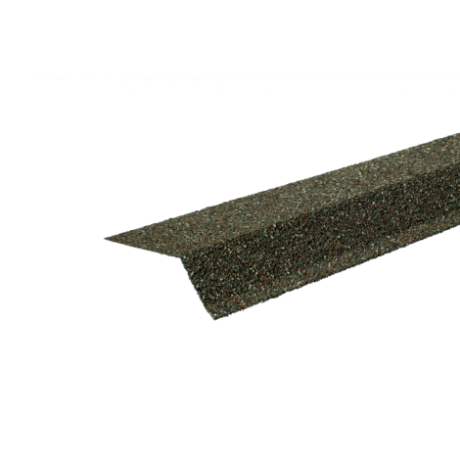 Планка карнизная для мягкой битумной черепицы, с гранулятом, цвет: Оливковый