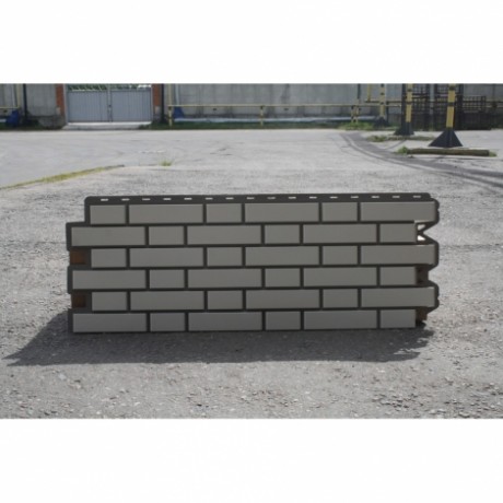 Фасадные панели Альта-Профиль, кирпич клинкерный, цвет: белый