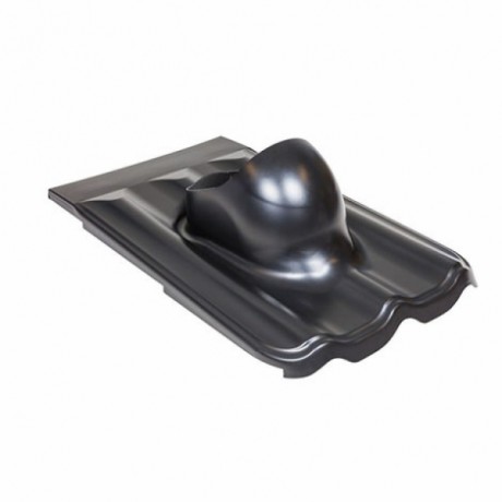 Проходной элемент Vilpe XL Muotokate, для металлочерепицы Монтеррей, цвет: черный