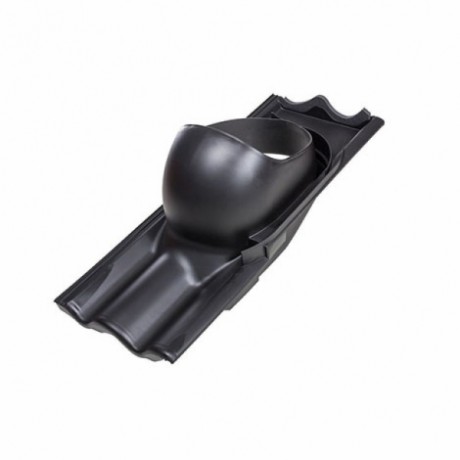 Проходной элемент Vilpe, XL Tiili, для цементно-песчаной черепицы, цвет: черный