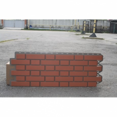 Фасадные панели Альта-Профиль, кирпич клинкерный, цвет: красный