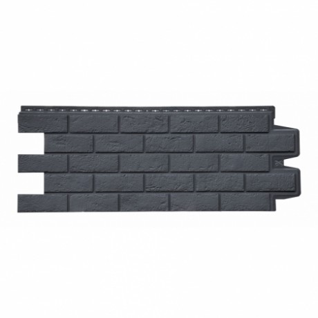 Фасадные панели Grand Line - Состаренный кирпич, стандарт, цвет: графит