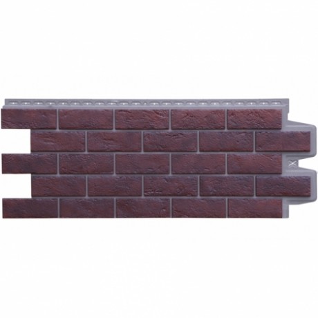 Фасадные панели Grand Line - Состаренный кирпич, элит, цвет: жженый
