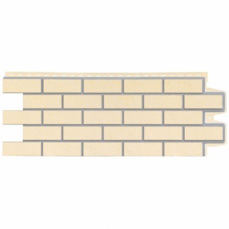 Фасадные панели Grand Line - Состаренный кирпич, премиум, цвет: шампань