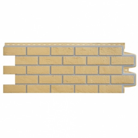 Фасадные панели Grand Line - Состаренный кирпич, премиум, цвет: горчичный
