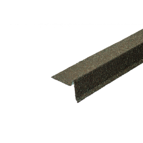 Планка торцевая для мягкой битумной черепицы, с гранулятом, цвет: Оливковый