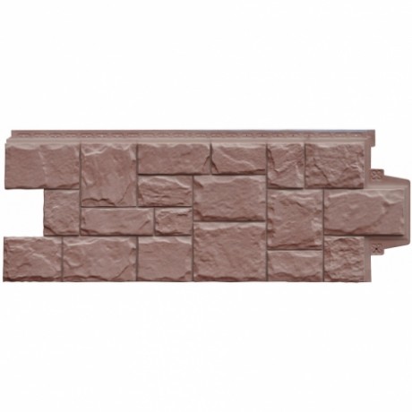 Фасадные панели Grand Line - Крупный камень, элит, цвет: миндаль