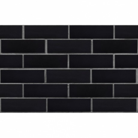 Кирпич ЛСР, клинкерный, рейкьявик гладкий черный ангоб матовый, 250x85x65 мм, пустотелый