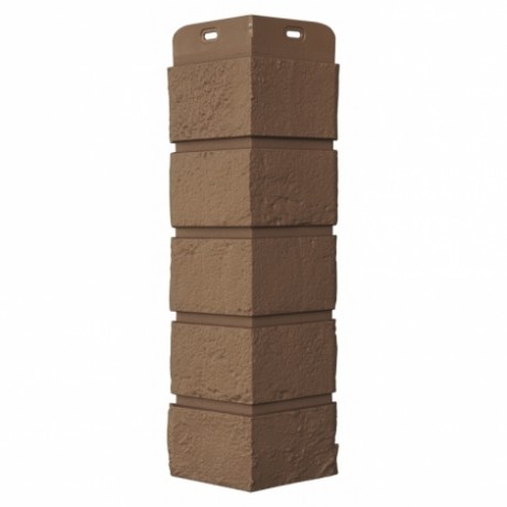 Угол Grand Line - Состаренный кирпич L=390 мм, цвет: глина