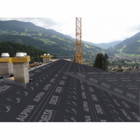 DELTA-ALPINA Диффузионная мембрана для устройства водонепроницаемого основания пологих и сложных крыш. Уникальная технология сварного шва.