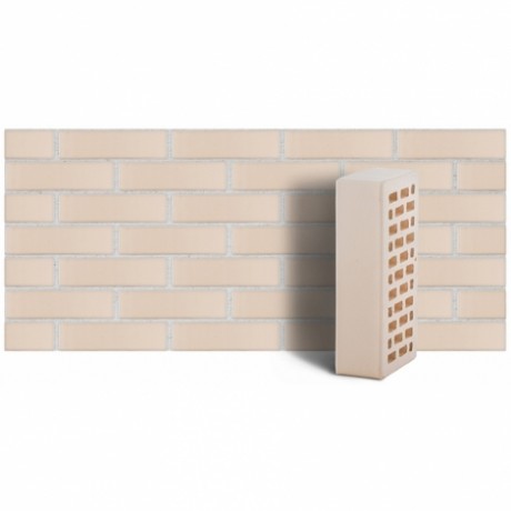 Кирпич ЛСР лицевой керамический Белый гладкий 250x120х65 мм пустотелый