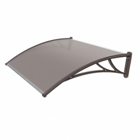 Козырек Krovent, бронзовый с коричневым кронштейном 1200x930x280 мм