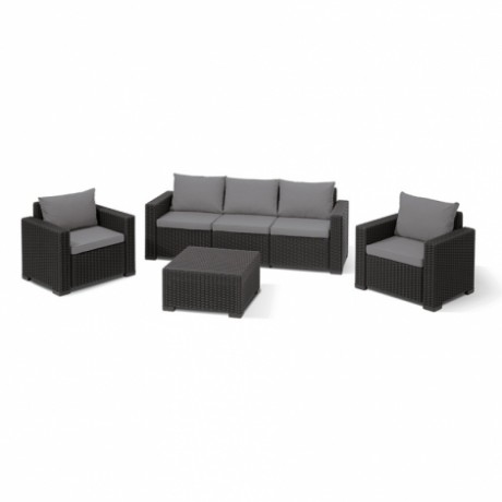 Комплект садовой мебели California 3 seater set, графит