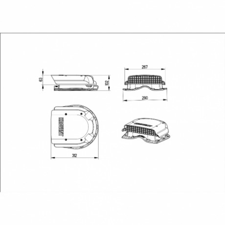 Кровельный вентиль KTV-Wave New Krovent, металлочерепица Монтеррей, цвет: черный