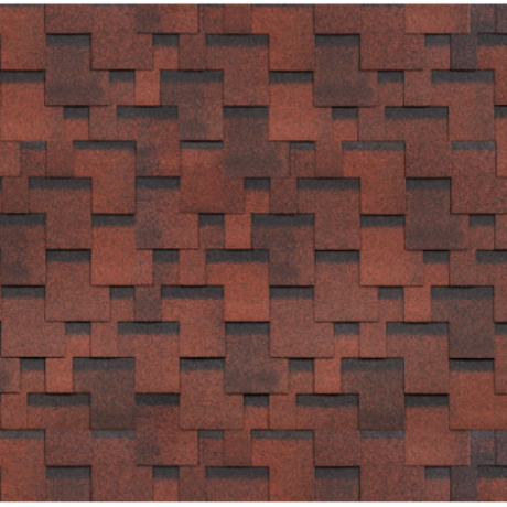 Гибкая черепица Shinglas Финская Аккорд Цвет: Красный