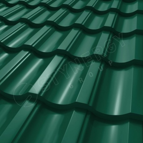 Металлочерепица Stynergy, Garda, Corundum50 0.5mm RAL 6005