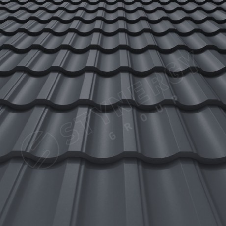 Металлочерепица Stynergy, Garda, Purrus матовый 0.5mm RAL 7024