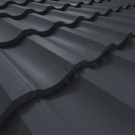 Металлочерепица Stynergy, Garda, Purrus матовый 0.5mm RAL 7024