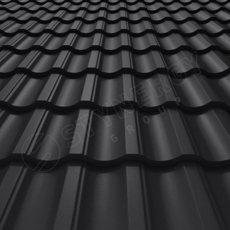 Металлочерепица Stynergy, Garda, Purrus матовый 0.5mm RAL 9005