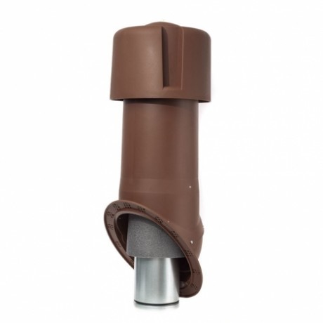 Комплект кровельного выхода вентиляции Krovent Seam 125is, цвет: коричневый