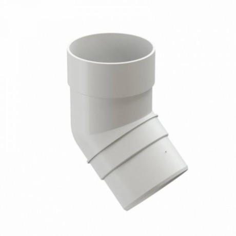 Колено трубы 45˚ Docke Premium Ø85 мм, цвет: Белый