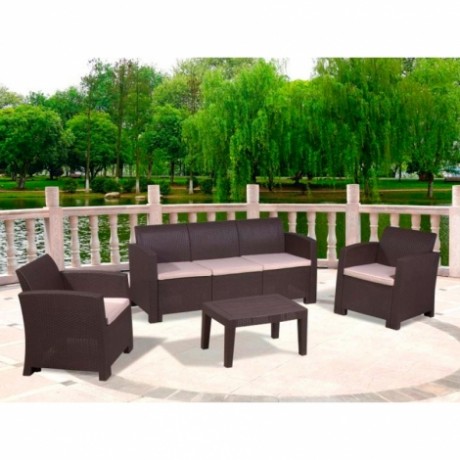 Комплект садовой мебели B:Rattan Comfort 5, венге