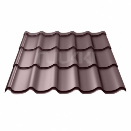 Металлочерепица Ruukki Monterrey из стали GreenCoat Crown BT 0,5 мм, RR 32