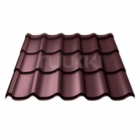 Металлочерепица Ruukki Monterrey из стали GreenCoat Pural Matt BT 0,5 мм, RR 779
