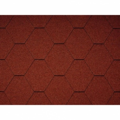 Гибкая черепица Icopal, коллекция Plano Natur, Цвет: Кирпично-красный